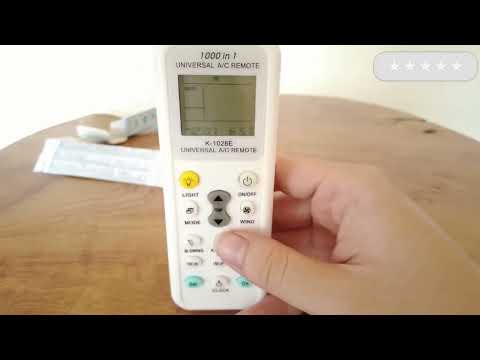 CHUNGHOP K-1028E Universal Air Conditioner Remote Control with Torch - YouTube Video