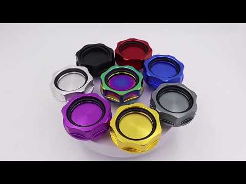 Car Modified Aluminum Alloy Oil Cap For Honda Fit/Civic(Black) - YouTube Video