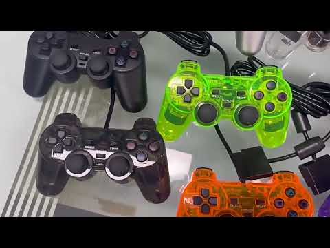 Wired Gamepad Dual Motor Vibration Silver Fuel Injection Gamepad Suitable For PS2 - YouTube Video