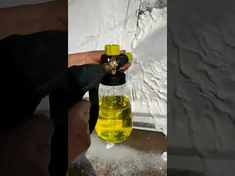 High Pressure Cleaning Machine 1/4 Quick Plug-In Joint Transparent Foam PA Pot(Foam Pot+Joint) - YouTube Video
