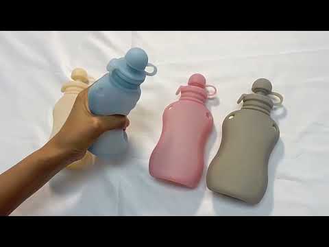150ml Reusable Silicone Baby Food Pouches Refillable Squeeze Storage Containers(Beige) - YouTube Video