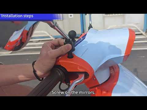 Motorcycle Rearview Mirror Mount Aluminum Alloy Shock-absorbing Mobile Phone Holder(Black) - YouTube Video