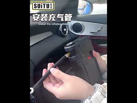 SUITU ST-9631 8pcs /Set Portable Outdoor Car Battery Emergency Start Power Car Inflatable Pump, Style: Ordinary Clip - YouTube Video