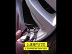 Car 12V Portable Inflatable Cylinder Pedal Digital Display Air Pump with Light & Tool Box - YouTube Video