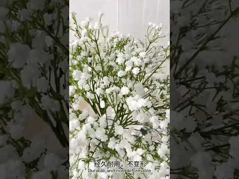 Rustic Artificial Decor Home Table Wedding Flower Plastic Gypsophila Babysbreath - YouTube Video