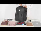 17 inch Password Lock Large Capacity Waterproof Laptop Backpack with USB Port(Black) - YouTube Video