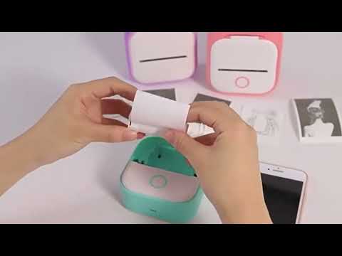 For Phomemo T02 Printer Silicone Protective Case(Pink Cat Ear) - YouTube Video