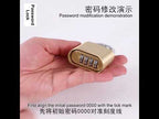 Brass Large Long Warehouse Door Logistics 4 Bit Password Lock - YouTube Video