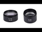 Stereo Microscopes Auxiliary Objective Lens Barlow Lens Magnifier 0.5X WD165 - YouTube Video