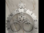 Home Simple European Style Triangular Mechanical Gears Wall Clock (Black) - YouTube Video