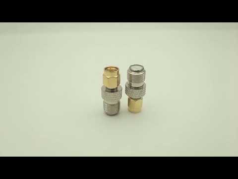 4 in 1 F To SMA RF Coaxial Connector Adapter - YouTube Video