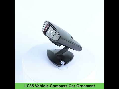 LC35 Vehicle Compass Car Ornament with Suction Cup & Sticker - YouTube Video