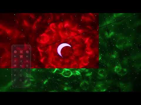LED Watermark Remote Control Projection Starry Sky Light Laser Projection Light Atmosphere Night Light(Black) - YouTube Video