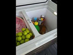 35L Portable Compressor Car Fridge Dual Temperature Control Vehicle Refrigerator With Wheels - YouTube Video