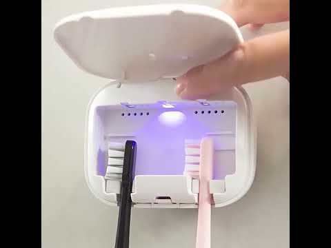 Wall-Mounted Smart UV Toothbrush Disinfection Case(White) - YouTube Video