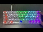 XUNFOX K30 Transparent 61-Keys Blacklit Wired Mechanical Keyboard, Cable Length: 1.5m(White) - YouTube Video