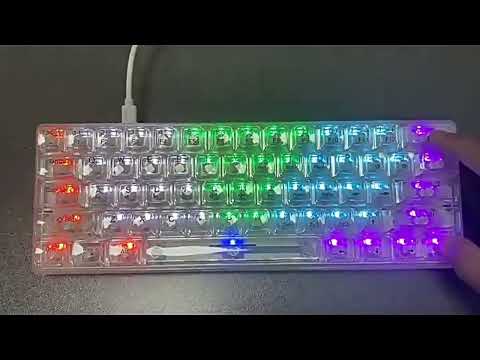 XUNFOX K30 Transparent 61-Keys Blacklit Wired Mechanical Keyboard, Cable Length: 1.5m(White) - YouTube Video