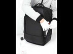 Business Travel Bag PVC Waterproof Backpack(Black) - YouTube Video