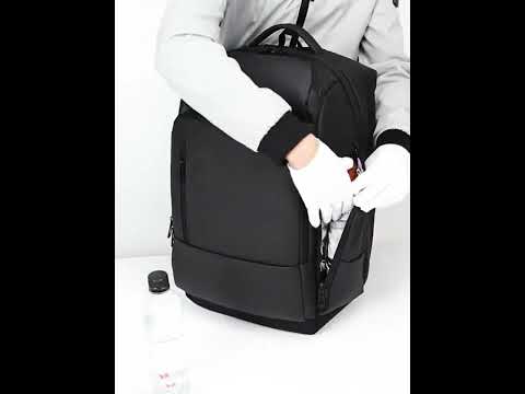 Business Travel Bag PVC Waterproof Backpack(Black) - YouTube Video