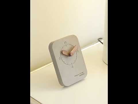 wozoom Silent Desk Clock Small Wooden Table Wall Clock(Black) - YouTube Video