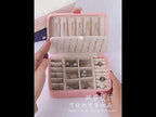 Double-Layer Leather Portable Simple Earrings Ring Jewelry Storage Box, Specification: 16 x 11 x 5cm(White) - YouTube Video
