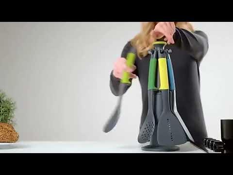 6 in 1 Kitchen Nylon Kitchenware Non-Stick Cooking Shovel Spoon Set - YouTube Video