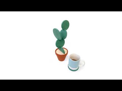 Novelty DIY Cactus Coaster Anti-skid Insulation Tea Pad Home Storage Desktop Multi-function Decoration - YouTube Video