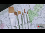6 in 1 Artists Oil Painting Brush Set Nylon Hair Wood Handle Acrylic Watercolor Pointed Tip Drawing Pen - YouTube Video