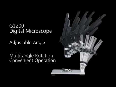G1200 7 inch LCD Screen 1200X Portable Electronic Digital Desktop Stand Microscope, AU Plug - YouTube Video