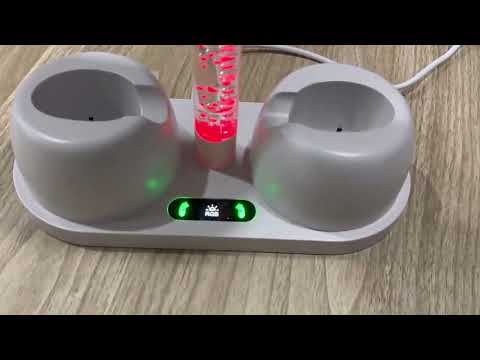 For Meta Quest 3 VR Glasses Charging Base Storage Bracket with Cool RGB Light(White) - YouTube Video