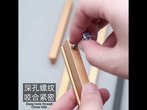 2778-192 Modern Simple Cabinet Door Handle Drawer Wardrobe Handle (Black) - YouTube Video