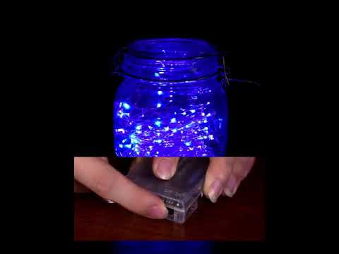 5m String Decoration Light, For Christmas Party, 50 LED, White Light, Battery Powered - YouTube Video