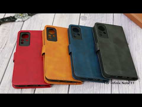 For HTC U24 Pro Leather Phone Case(Red) - YouTube Video