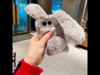 For iPhone Duo Foldable Plush Rabbit TPU Phone Case(Black) - YouTube Video