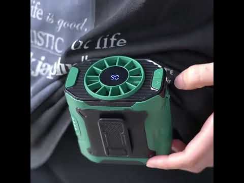 Portable Outdoor Hanging Waist Fan 100 Speeds Cooling Camping Neck Fan Long Life Charging Cooler(Orange) - YouTube Video