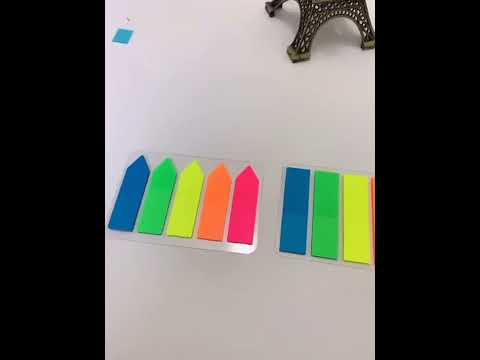5pcs Fluorescent Transparent Small Sticker Note Indicator Label Index Sticker, Specification: 7660 (One Box) - YouTube Video