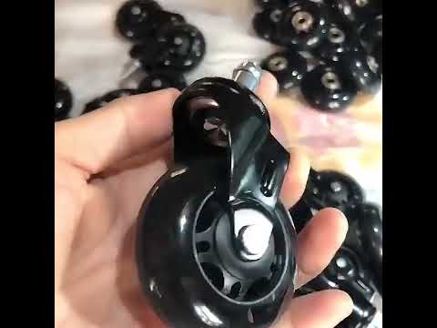 Furniture PU Universal Plug Caster Office Chair Mute Wheel, Size: 2 Inch - YouTube Video