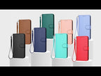 For iPhone 12 mini YX0070 Carbon Fiber Buckle Leather Phone Case with Lanyard(Red) - YouTube Video
