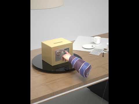 17E Home Mini Electronic Security Lock Box Wall Cabinet Safety Box with Coin-operated Function(Obsidian Black) - YouTube Video