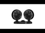F558 With USB Mobile Phone Charging Car Fan 12/24V Car Truck Double Shaking Head Fan(Double Head 12V) - YouTube Video