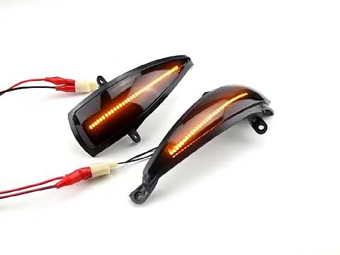 1 Pair For Honda Civic 2006-2011 Car Dynamic LED Turn Signal Light Rearview Mirror Flasher Water Blinker (Transparent Black) - YouTube Video