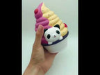Slow Rebound Simulation Panda Ice Cream Decompression Vent Squeeze Toy Children Gifts(Pink Yellow) - YouTube Video