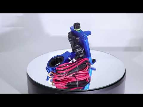 Kewig M6 Aluminum Alloy Motorcycle Mobile Phone Bracket Rechargeable With Switch Waterproof Stable Navigation Bracket(Black) - YouTube Video