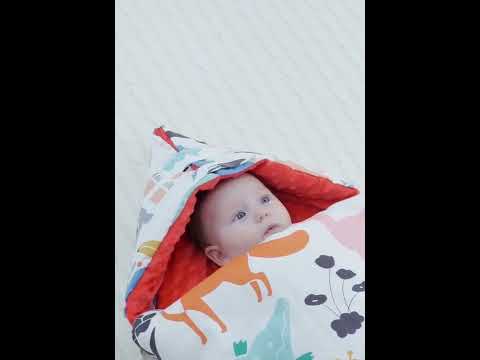 Baby Cotton Anti-Shock Autumn And Winter Thickening Dual-Use Newborn Quilt Baby Peas Blanket Sleeping Bag(Animal World Thick With Shoulder Pad) - YouTube Video