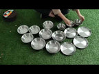 16 PCS / Set CLS Outdoor Stainless Steel Tableware Portable Camping Dinner Bowl Plate Kit - YouTube Video