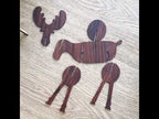 2 PCS Christmas Decorations Wooden DIY Elk Decorations Children Creative Gifts Desktop Decoration, Size:L(Black Walnut) - YouTube Video