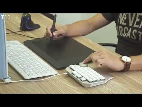 DELUX T11 29 Keys Single-Hand Keyboard Shortcut Key Speech Tool Flat Keyboard, Colour: Silver Black - YouTube Video