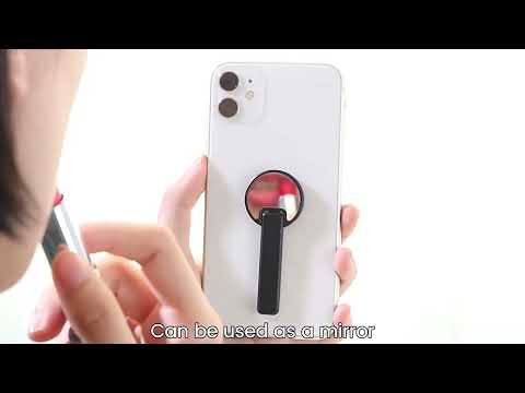 Aluminum Alloy Mobile Phone Bracket Ultra-thin Rotating Back Stick Lollipop Mirror Bracket(Black) - YouTube Video