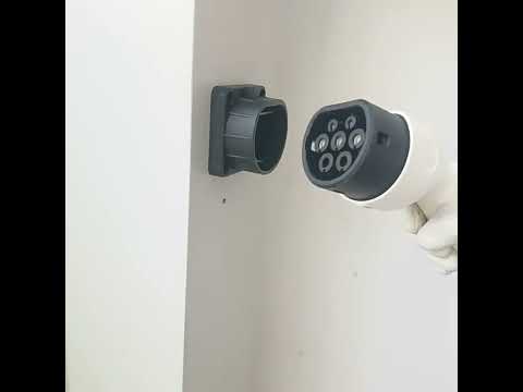Type 2 EU Standard EV Charging Head Holder, Charging Pile Connector Bracket - YouTube Video