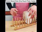 Solid Wood Dish Drip Rack Plate Holder, Size: 25.5x12x10cm - YouTube Video